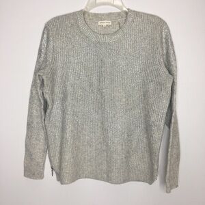 Rebecca Taylor gray silver wool cashmere sweater